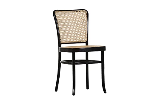 Stylefurniture Stuhl, Teak, schwarz, B44 T53 H89 cm von Stylefurniture