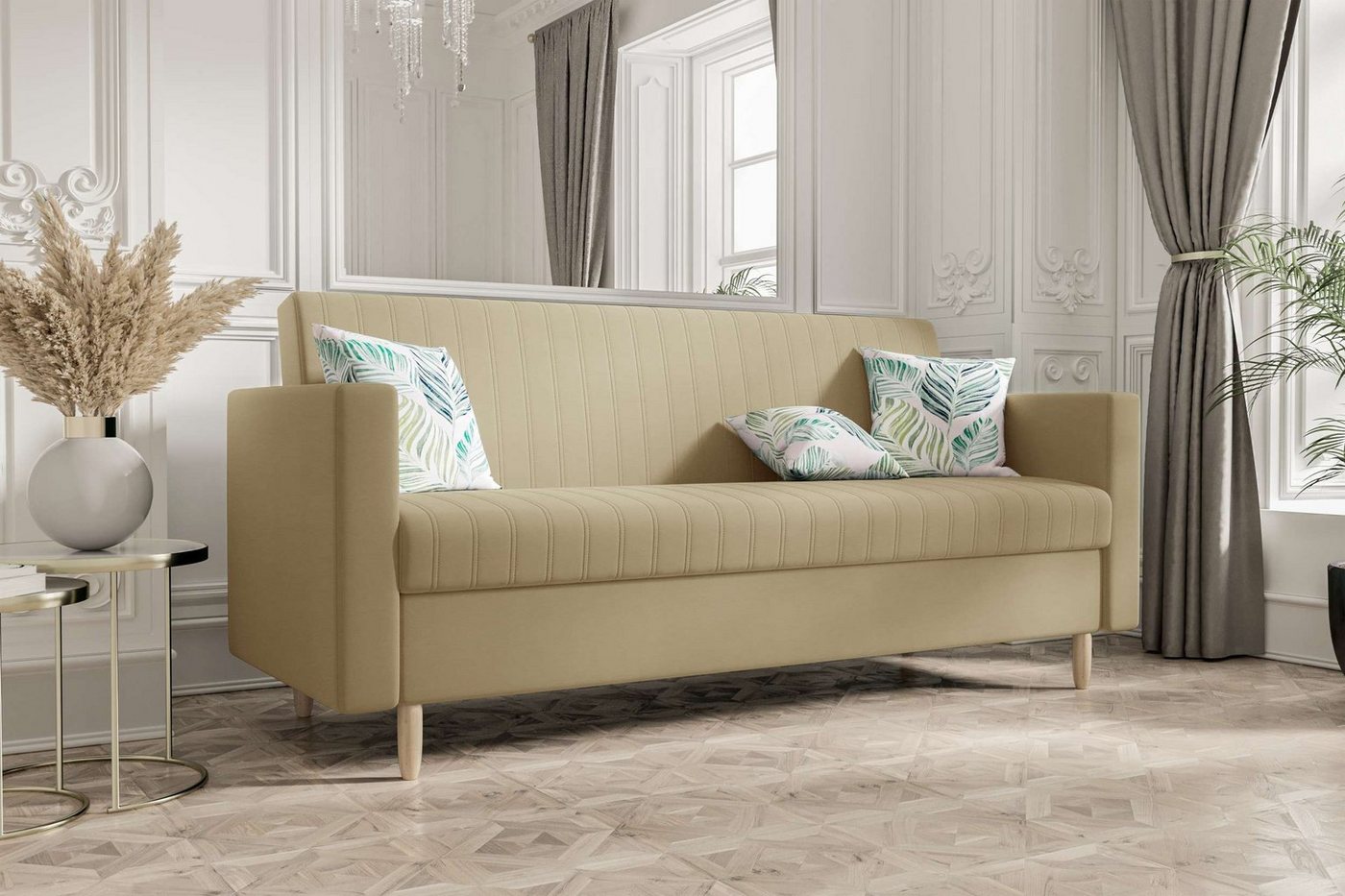 Stylefy 3-Sitzer Melisa, Sofa, Schlafsofa, Sitzkomfort, mit Bettfunktion, mit Bettkasten, Modern Design von Stylefy