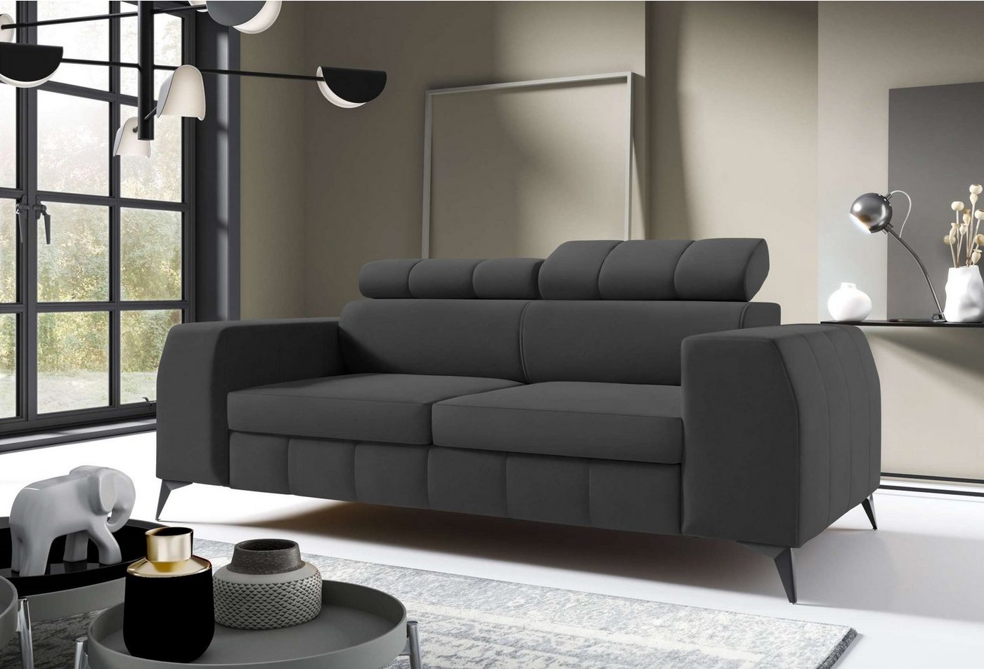 Stylefy 3-Sitzer Siena, 2-Sitzer, Sofa, mit Armlehnen und Rückenlehne, frei im Raum stellbar, Sitzkomfort von Stylefy