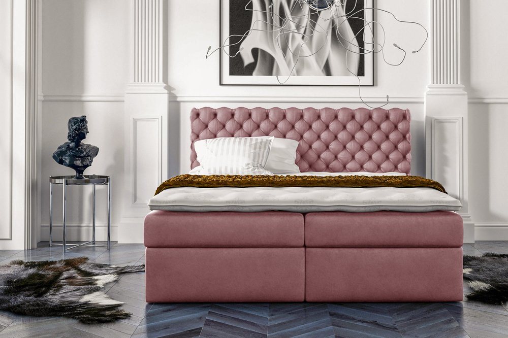 Stylefy Boxspringbett Alviero (Schlafzimmerbett, Bett), Design von Stylefy