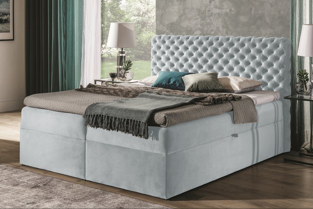 Stylefy Boxspringbett Angelo (Schlafzimmerbett, Bett), gepolstert von Stylefy