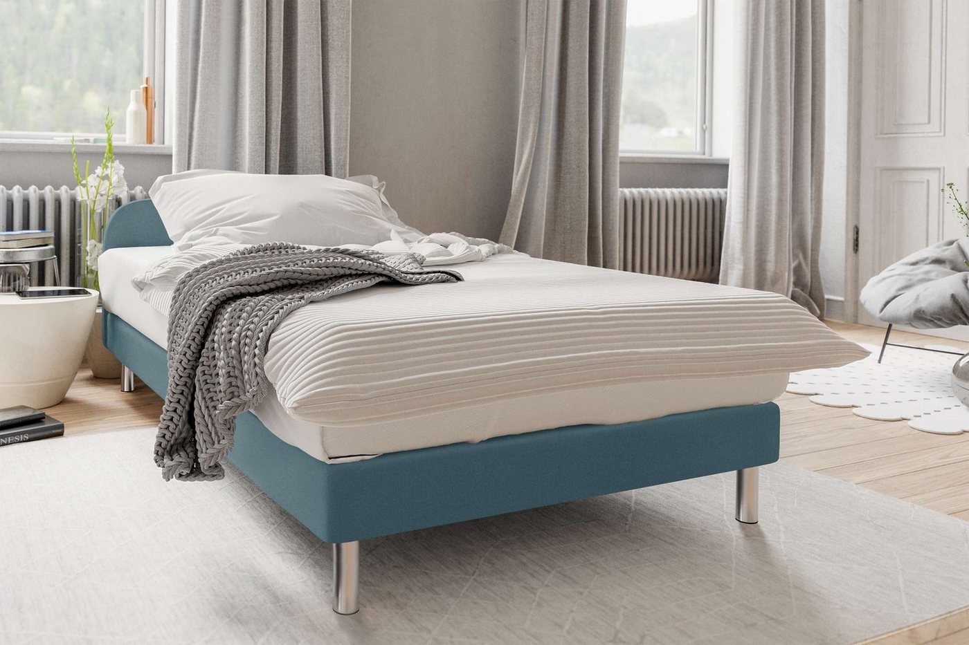 Stylefy Boxspringbett Ares (Schlafzimmerbett, Bett), 80/90/120x 200 cm, mit Matratze und Topper von Stylefy