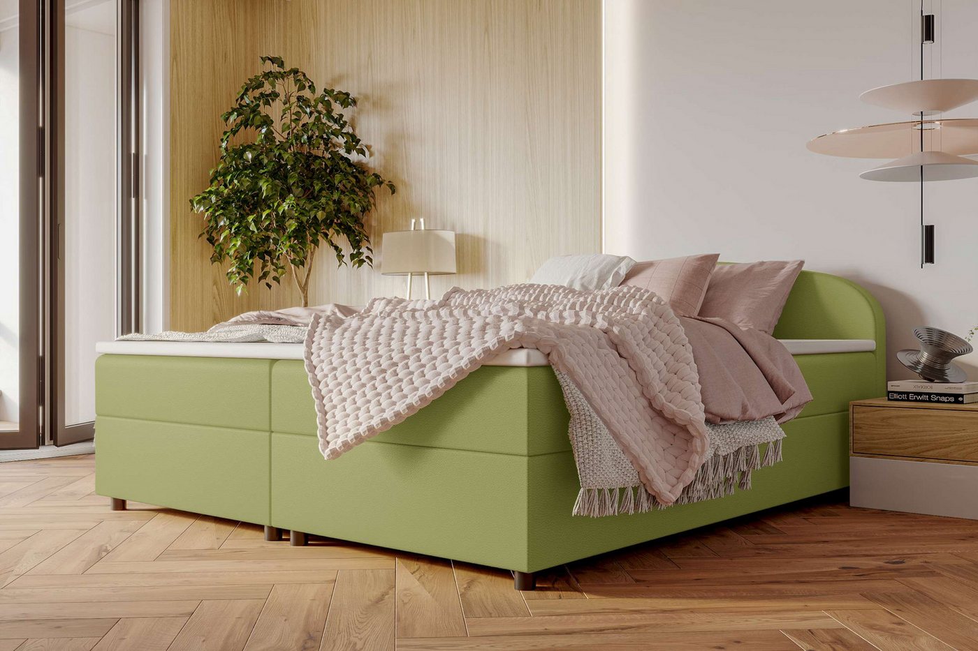 Stylefy Boxspringbett Ashton (Schlafzimmerbett, Bett), Topper von Stylefy