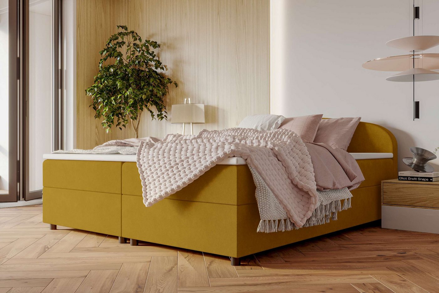 Stylefy Boxspringbett Ashton (Schlafzimmerbett, Bett), Topper von Stylefy