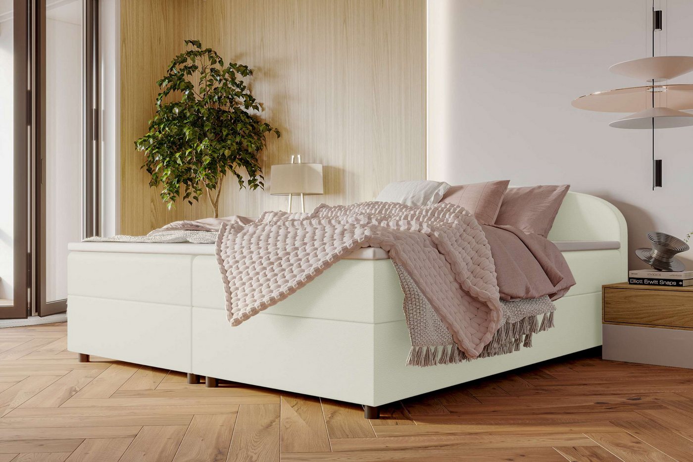 Stylefy Boxspringbett Ashton (Schlafzimmerbett, Bett), Topper von Stylefy