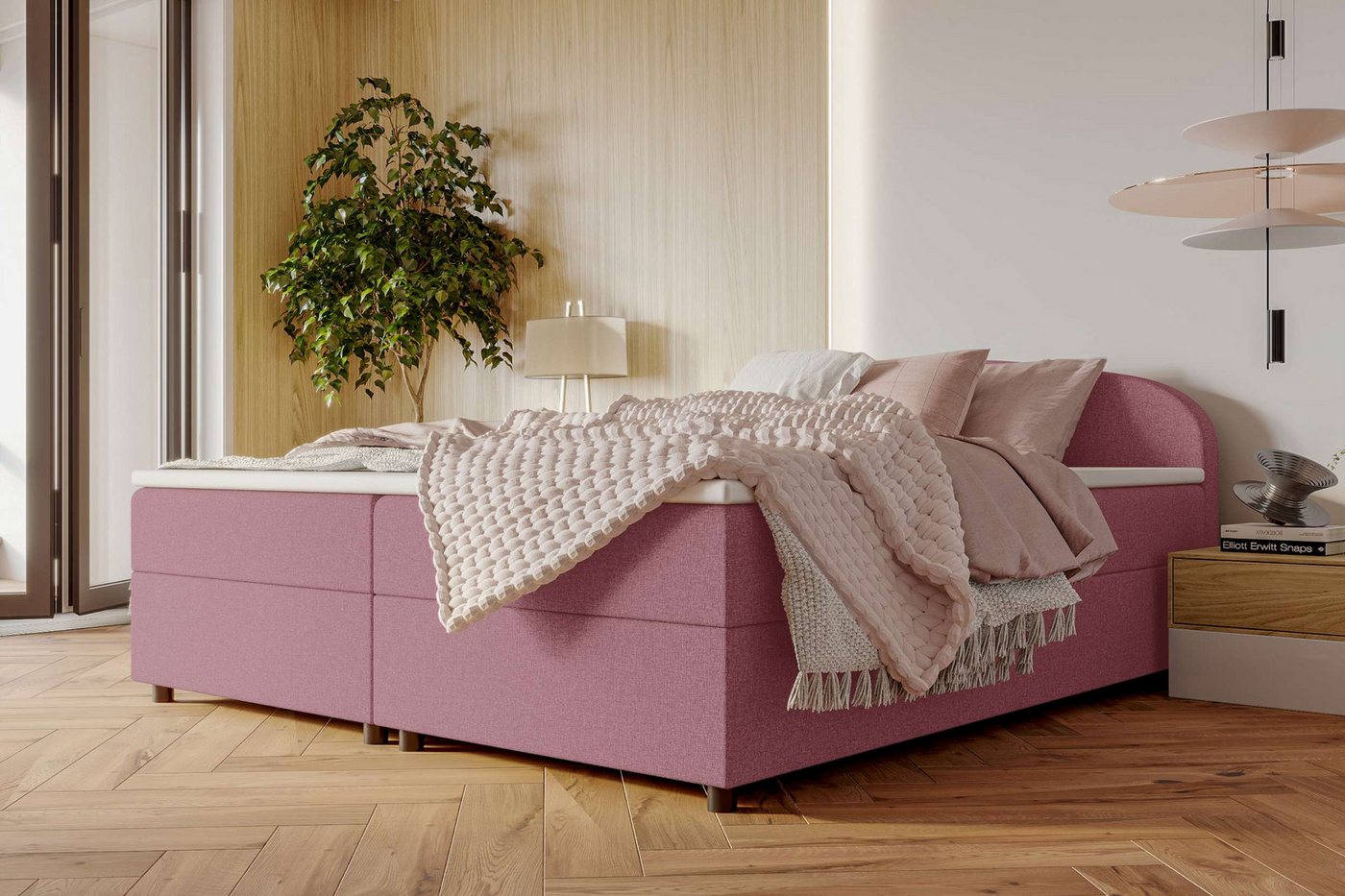 Stylefy Boxspringbett Ashton (Schlafzimmerbett, Bett), Topper von Stylefy