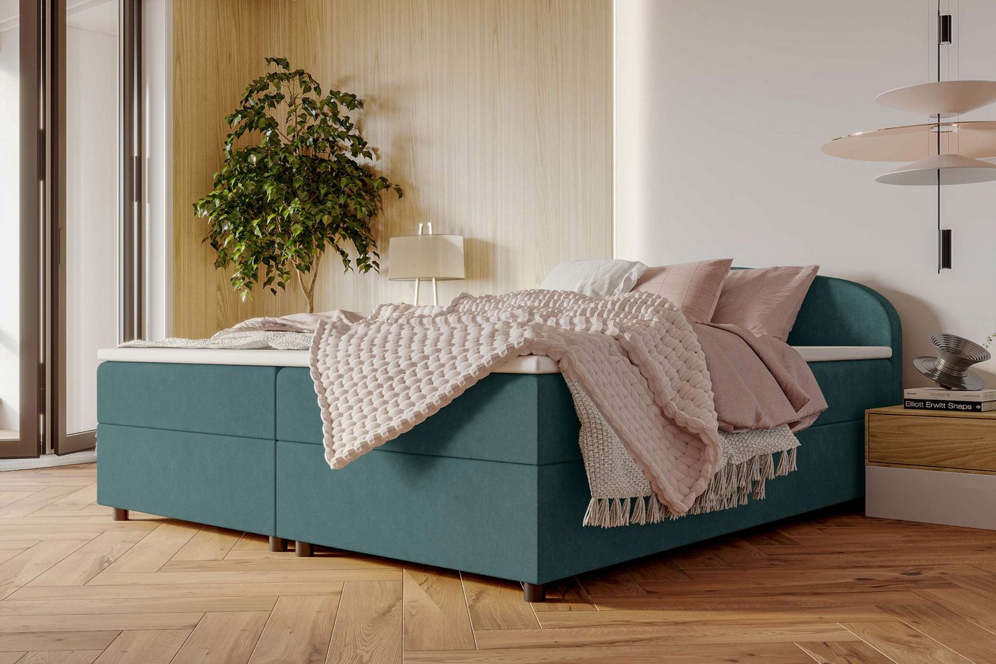 Stylefy Boxspringbett Ashton (Schlafzimmerbett, Bett), Topper von Stylefy