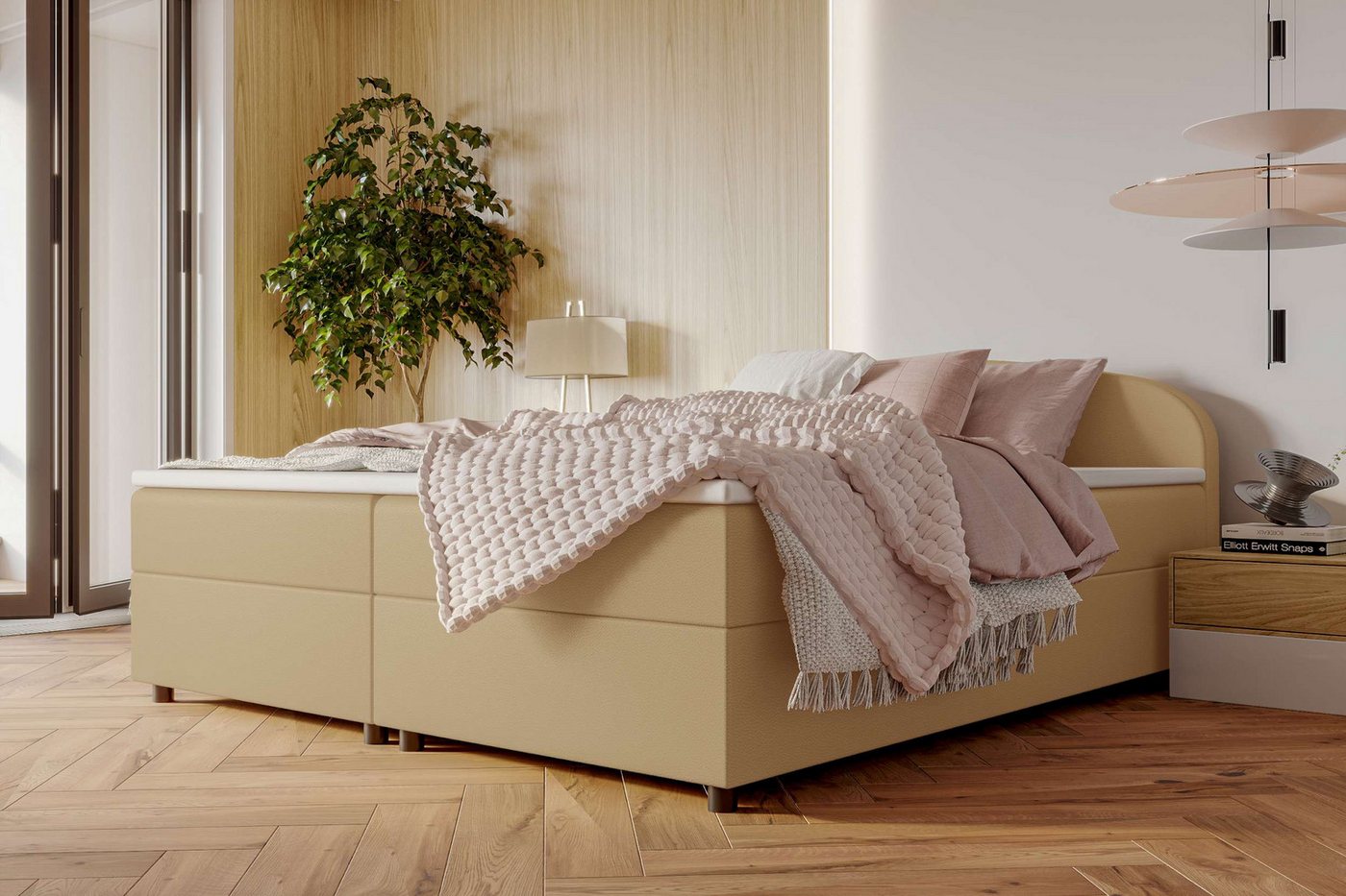 Stylefy Boxspringbett Ashton (Schlafzimmerbett, Bett), Topper von Stylefy