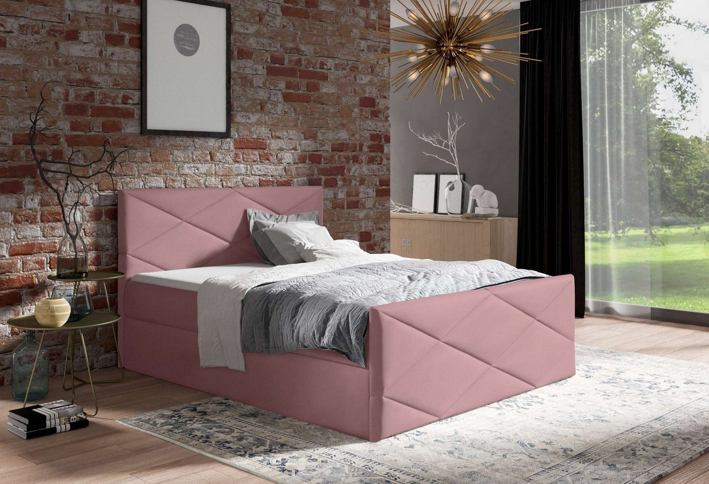 Stylefy Boxspringbett Benito (Schlafzimmerbett, Bett), mit Bonellfederkern Matratze, Topper, Bettkasten, Kopfteil gepolstert von Stylefy