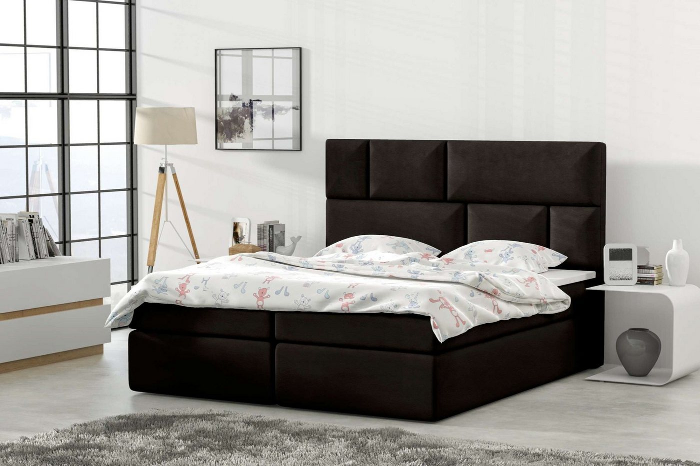 Stylefy Boxspringbett Carter (Schlafzimmerbett, Bett), Design von Stylefy