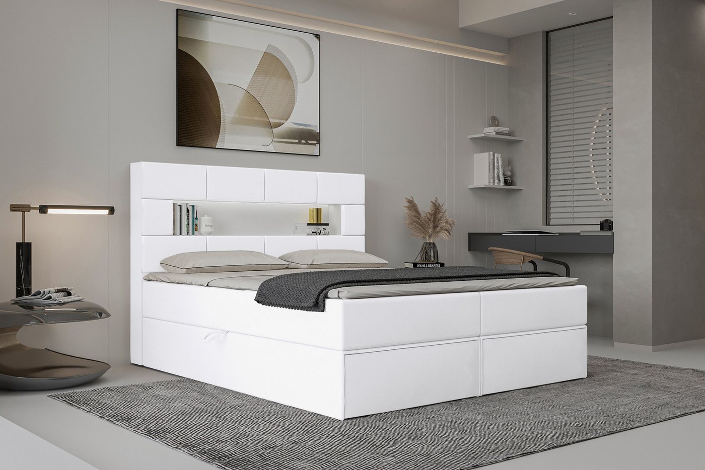 99rooms Boxspringbett Comfy (Schlafzimmerbett, Bett), LED-Beleuchtung von 99rooms