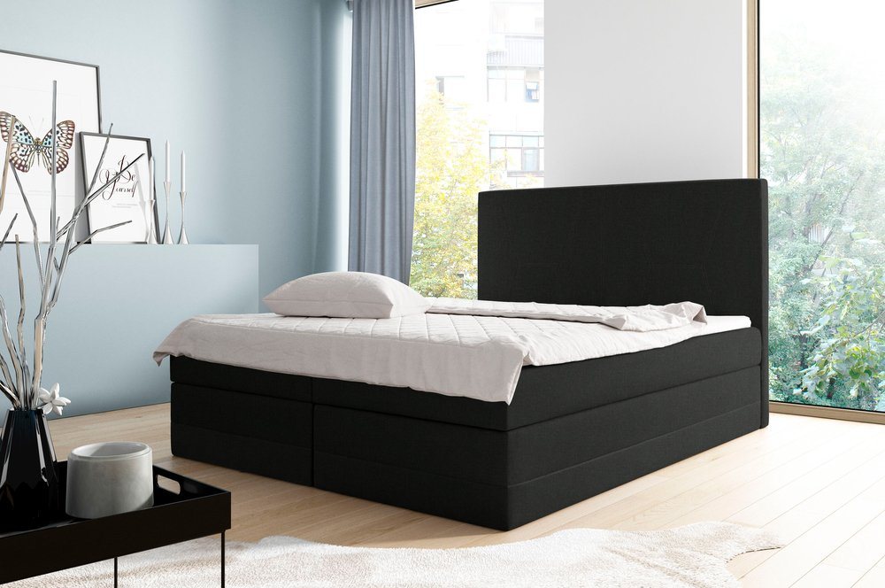 Stylefy Boxspringbett Cooper (Schlafzimmerbett, Bett), gepolstert von Stylefy