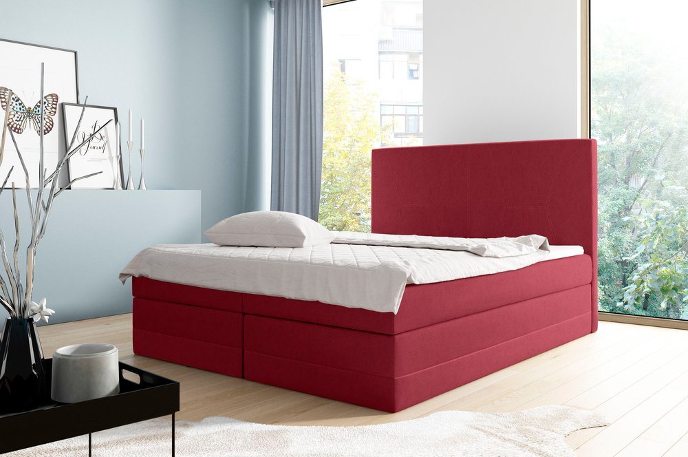 Stylefy Boxspringbett Cooper (Schlafzimmerbett, Bett), gepolstert von Stylefy