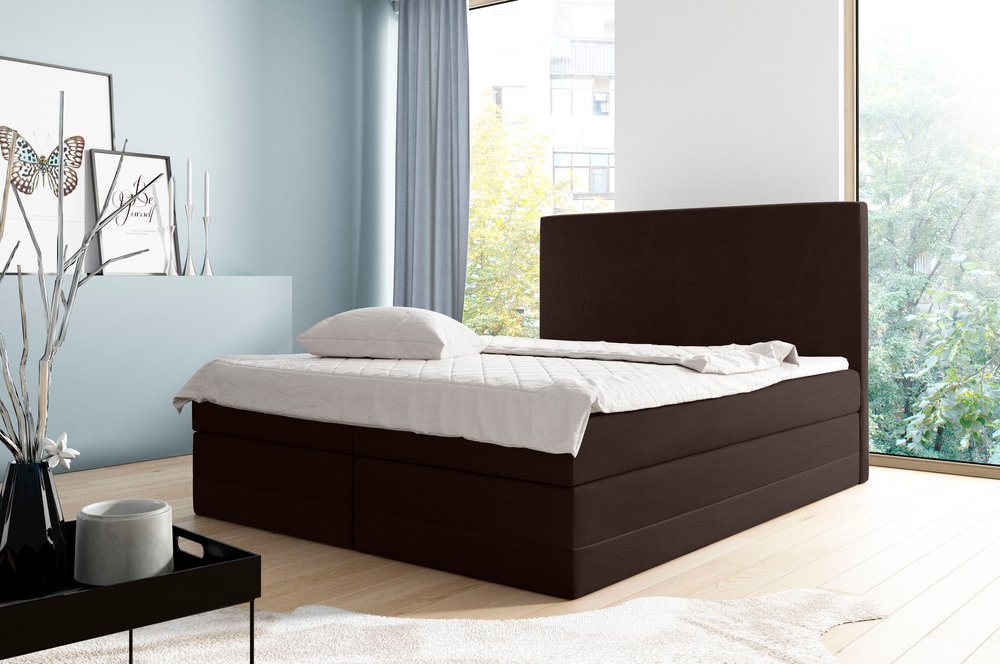 Stylefy Boxspringbett Cooper (Schlafzimmerbett, Bett), gepolstert von Stylefy