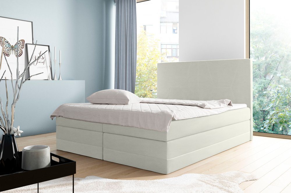 Stylefy Boxspringbett Cooper (Schlafzimmerbett, Bett), gepolstert von Stylefy