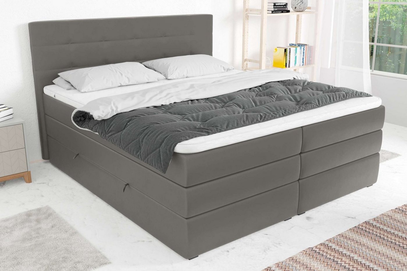 Stylefy Boxspringbett Dante (Schlafzimmerbett, Bett), gepolstert von Stylefy