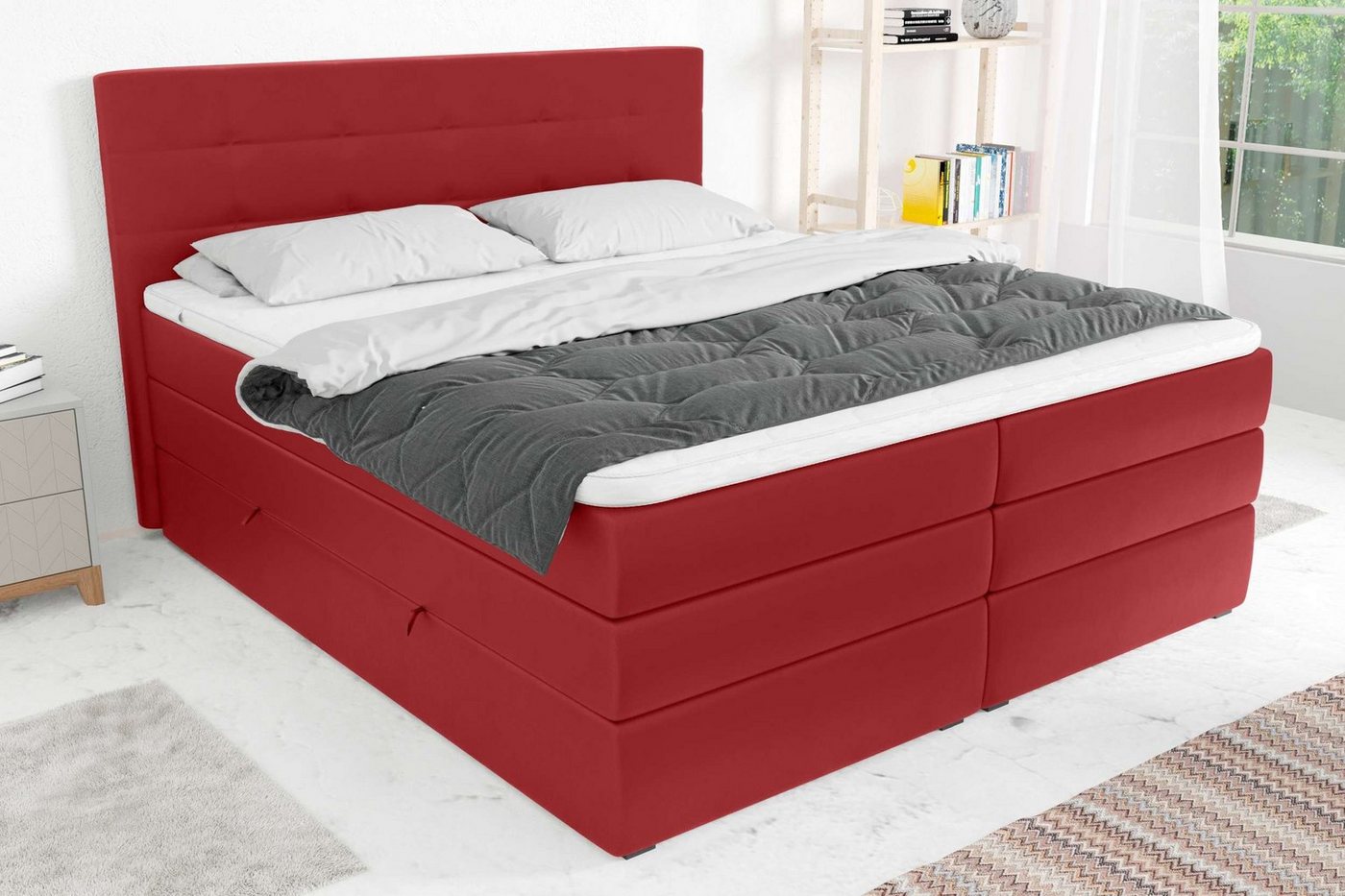 Stylefy Boxspringbett Dante (Schlafzimmerbett, Bett), gepolstert von Stylefy