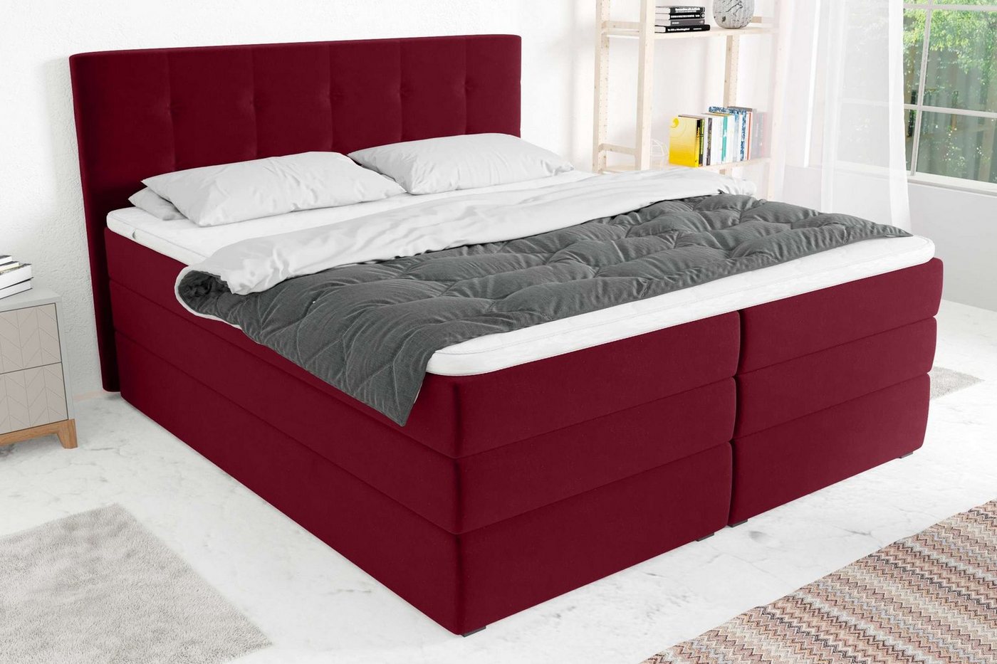 Stylefy Boxspringbett Dante (Schlafzimmerbett, Bett), gepolstert von Stylefy