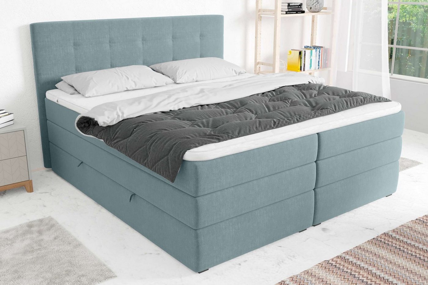 Stylefy Boxspringbett Dante (Schlafzimmerbett, Bett), gepolstert von Stylefy