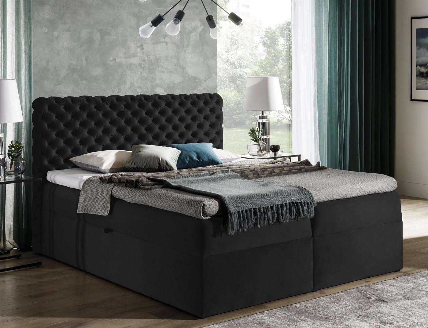 Stylefy Boxspringbett Dustin (Schlafzimmerbett, Bett), Design von Stylefy