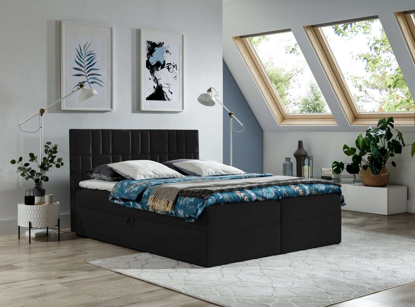 99rooms Boxspringbett Forello (Schlafzimmerbett, Bett), Design von 99rooms