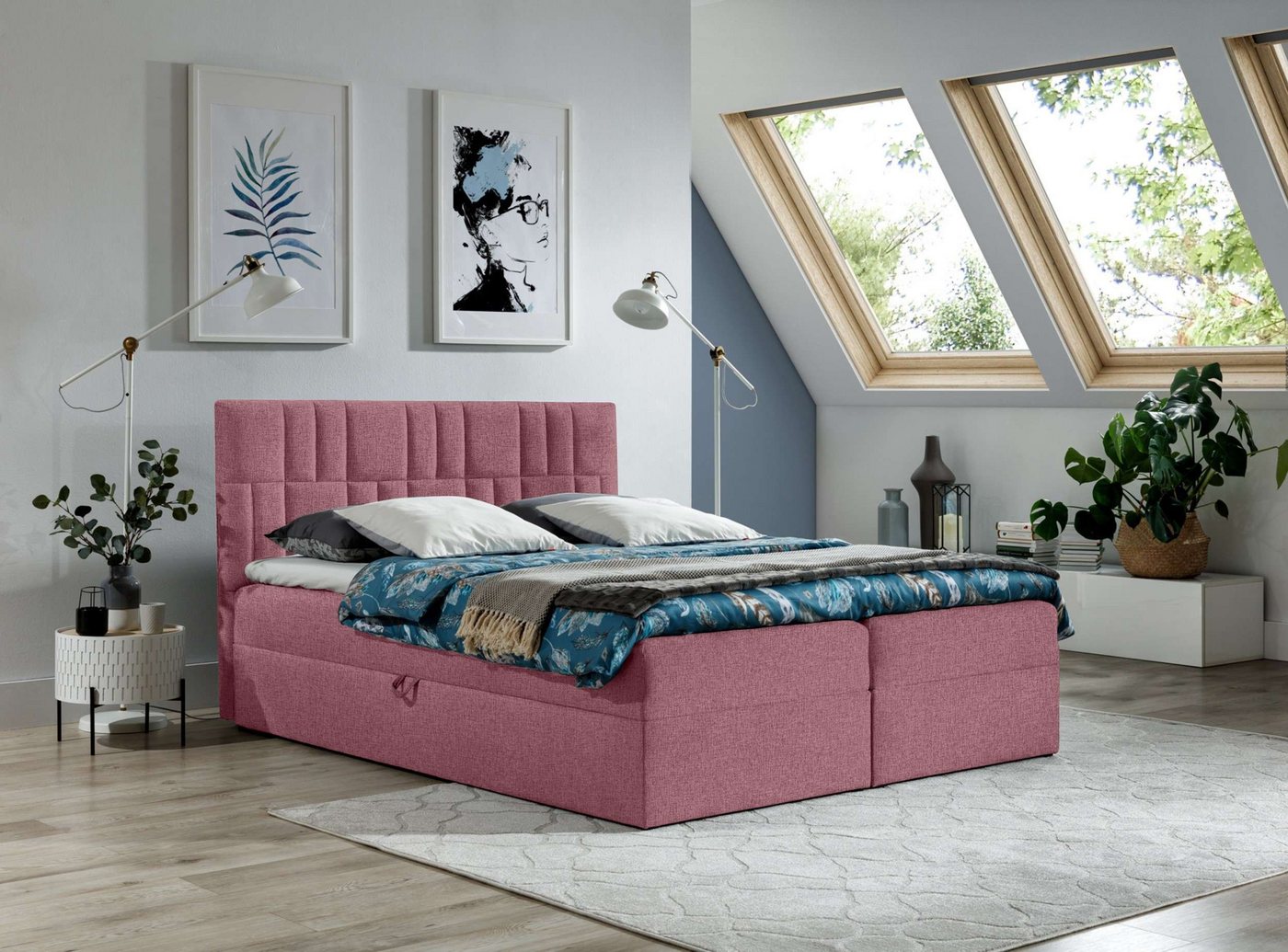 99rooms Boxspringbett Forello (Schlafzimmerbett, Bett), Design von 99rooms