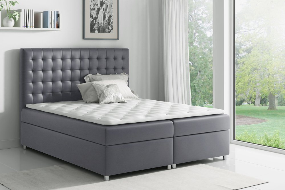 Stylefy Boxspringbett Fortuna (Schlafzimmerbett, Bett), gepolstert von Stylefy