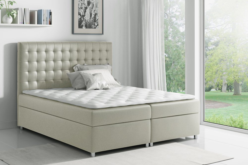 Stylefy Boxspringbett Fortuna (Schlafzimmerbett, Bett), gepolstert von Stylefy