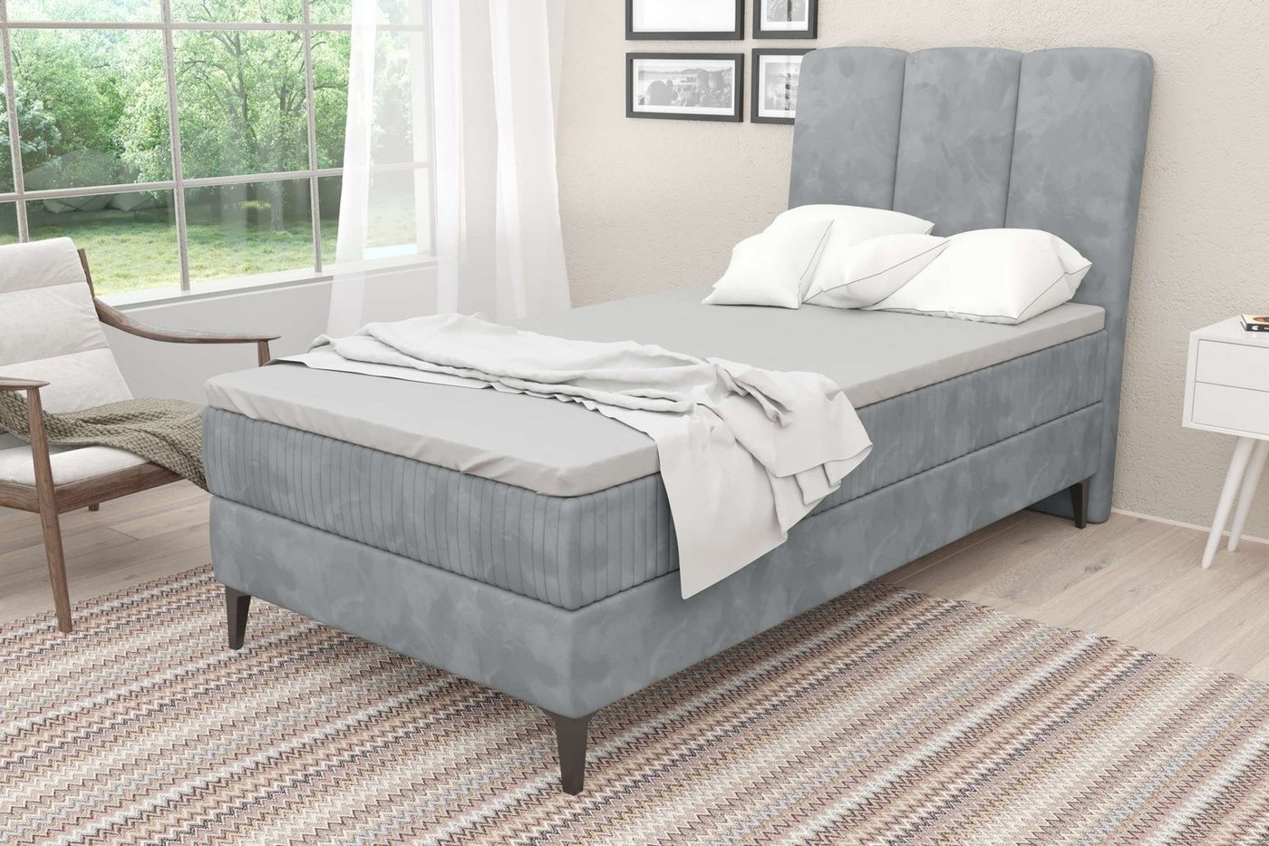 Stylefy Boxspringbett Gustavo (Schlafzimmerbett, Bett), Design von Stylefy