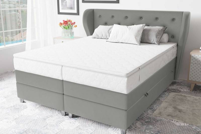 99rooms Boxspringbett Hermes (Schlafzimmerbett, Bett), 140/160/180 x 200 cm, wahlweise mit Bonell- /Taschenfederkernmatratze von 99rooms