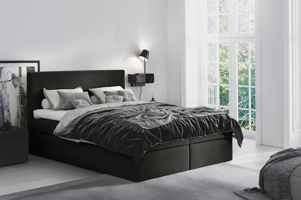 Stylefy Boxspringbett Laurent (Schlafzimmerbett, Bett), gepolstert von Stylefy