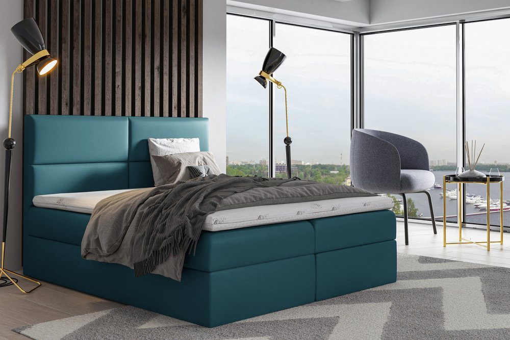 Stylefy Boxspringbett Merino (Schlafzimmerbett, Bett), Design von Stylefy
