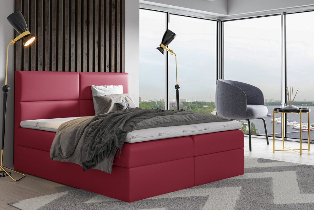 Stylefy Boxspringbett Merino (Schlafzimmerbett, Bett), Design von Stylefy
