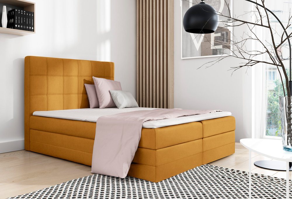 Stylefy Boxspringbett Minor (Schlafzimmerbett, Bett), Design von Stylefy