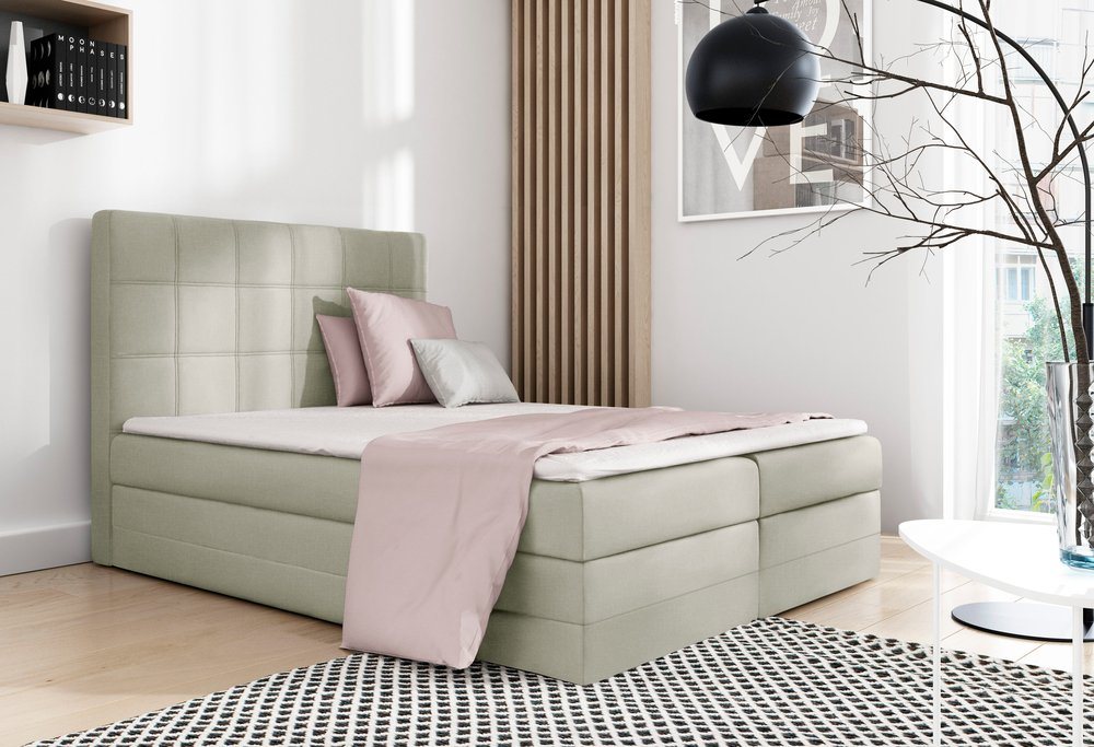 Stylefy Boxspringbett Minor (Schlafzimmerbett, Bett), Design von Stylefy