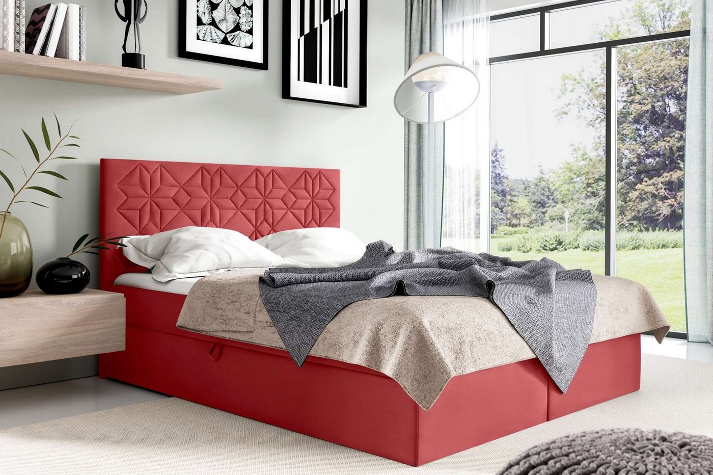 Stylefy Boxspringbett Montana (Schlafzimmerbett, Bett), 120/140/160/180/200x200, Bonellfederkern Matratze, Topper, Bettkasten von Stylefy