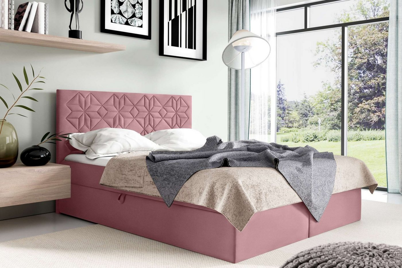 Stylefy Boxspringbett Montana (Schlafzimmerbett, Bett), 120/140/160/180/200x200, Bonellfederkern Matratze, Topper, Bettkasten von Stylefy