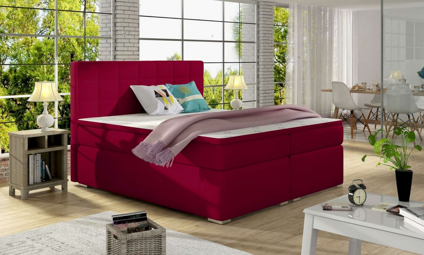 Stylefy Boxspringbett Neptune (Schlafzimmerbett, Bett), 140/160/180 x 200 cm, mit Topper, mit Bonellfederkern Matratze, Bettkasten, Kopfteil gepolstert von Stylefy