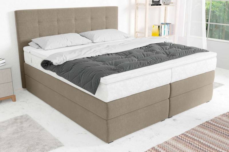99rooms Boxspringbett Palermo (Schlafzimmerbett, Bett), wahlweise mit Bonell- oder Taschenfederkern Matratze, mit Topper von 99rooms