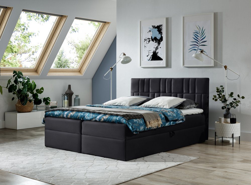 Stylefy Boxspringbett Piero (Schlafzimmerbett, Bett), Design von Stylefy