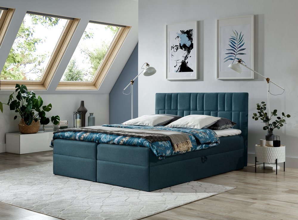 Stylefy Boxspringbett Piero (Schlafzimmerbett, Bett), Design von Stylefy