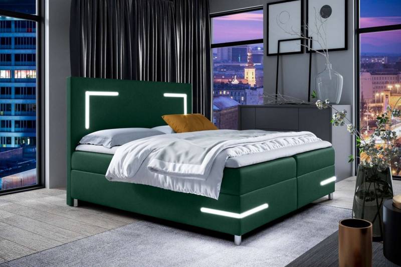 99rooms Boxspringbett Sancho (Schlafzimmerbett, Bett), 120/140/160/180/200x200, Bonellfederkern Matratze, Topper, Bettkasten von 99rooms
