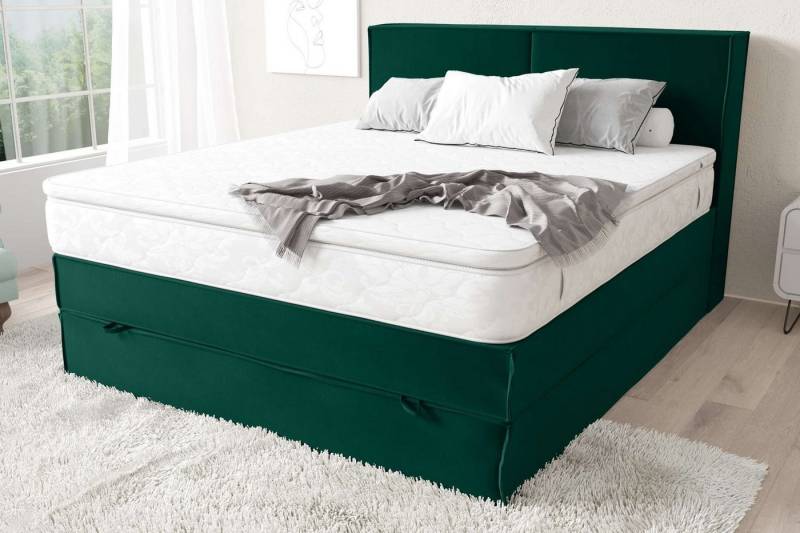 99rooms Boxspringbett Sidney (Schlafzimmerbett, Bett), wahlweise mit Bonell- oder Taschenfederkern Matratze, mit Topper von 99rooms