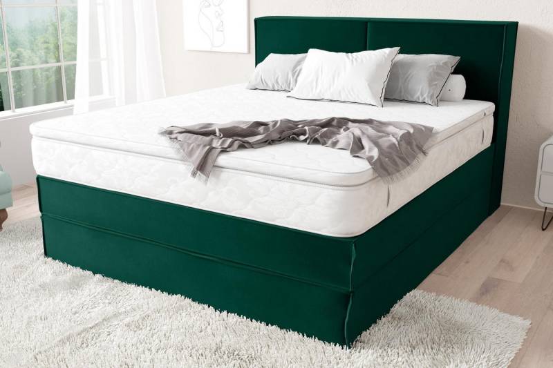 99rooms Boxspringbett Sidney (Schlafzimmerbett, Bett), wahlweise mit Bonell- oder Taschenfederkern Matratze, mit Topper von 99rooms