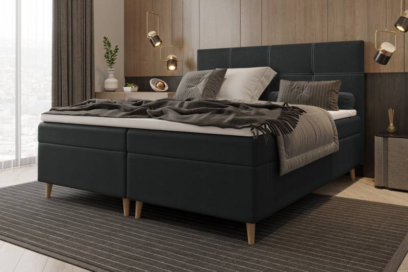 Stylefy Boxspringbett Skandie (Schlafzimmerbett, Bett), gepolstert von Stylefy