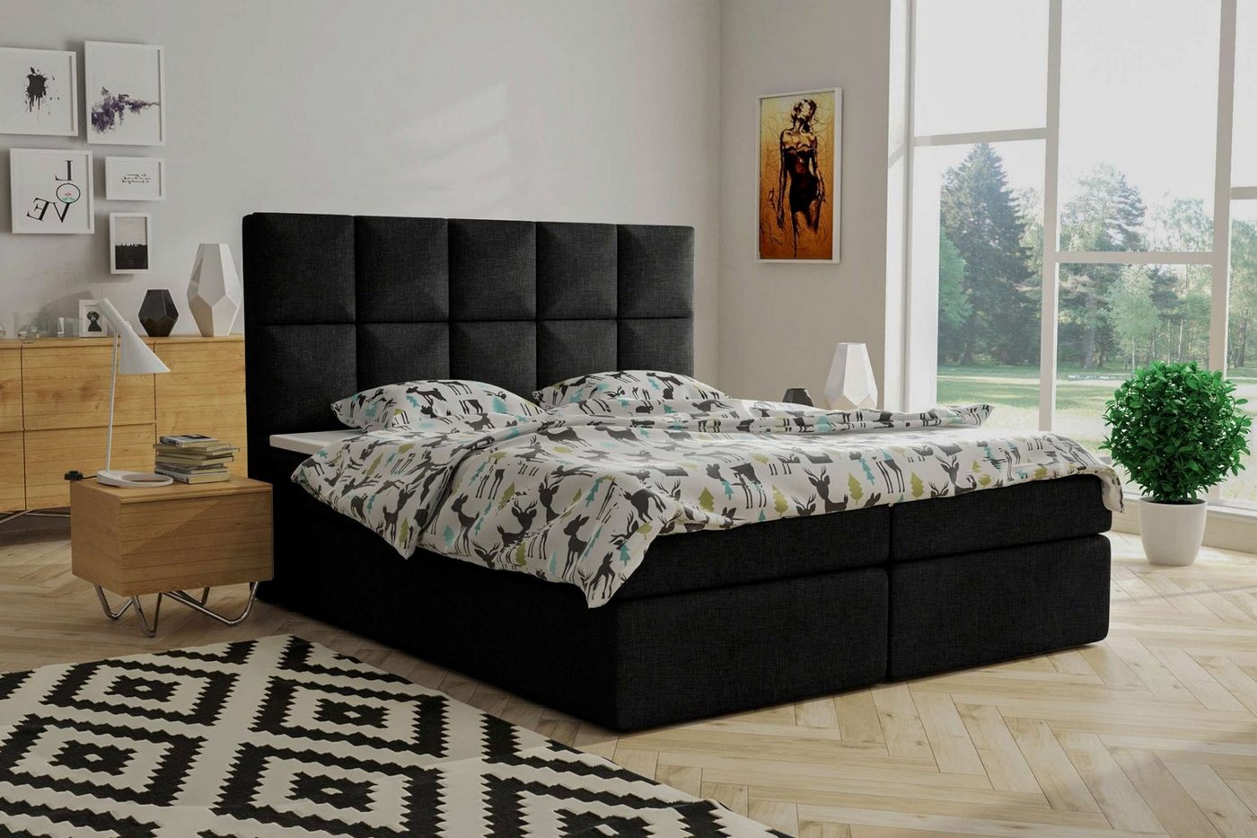 99rooms Boxspringbett Spirit (Schlafzimmerbett, Bett), Design von 99rooms