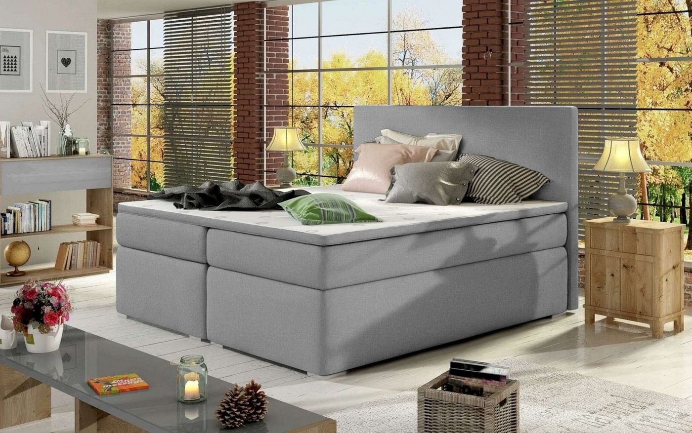 Stylefy Boxspringbett Stylefy Mercury Boxspringbett (Schlafzimmerbett, Bett), 140/160/180 x 200, mit Topper, Bonellfederkern Matratze, Bettkasten von Stylefy