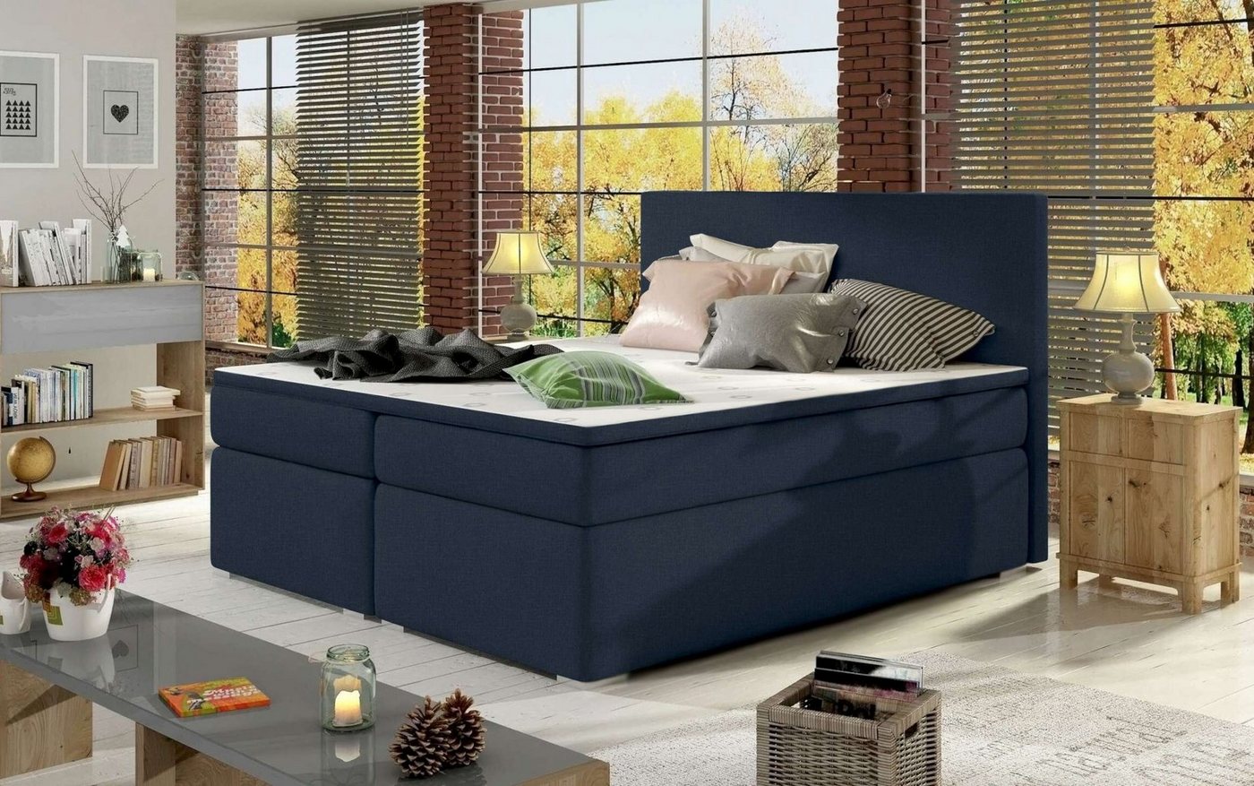 Stylefy Boxspringbett Stylefy Mercury Boxspringbett (Schlafzimmerbett, Bett), 140/160/180 x 200, mit Topper, Bonellfederkern Matratze, Bettkasten von Stylefy