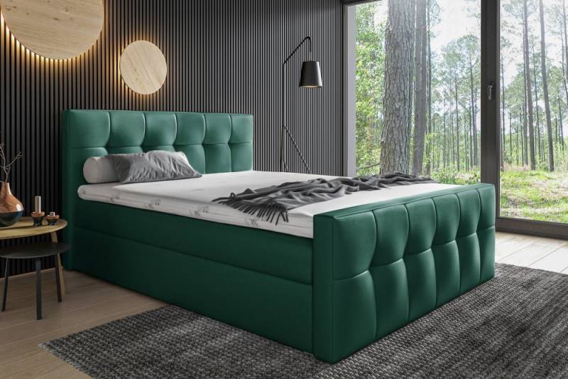 99rooms Boxspringbett Tango (Schlafzimmerbett, Bett), mit Taschenfederkern Matratze und Topper, Bettkasten, mit Steppung von 99rooms