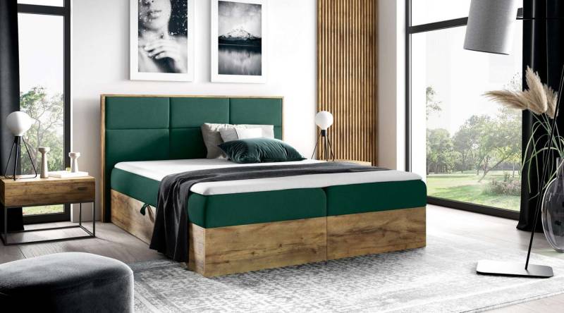 99rooms Boxspringbett Umberto (Schlafzimmerbett, Bett), 120/140/160/180/200x200, Bonellfederkern Matratze, Topper, Bettkasten von 99rooms